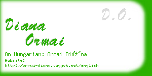 diana ormai business card